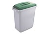 Mülleimer 60 Liter (Deckel abnehmbar) grau/grün